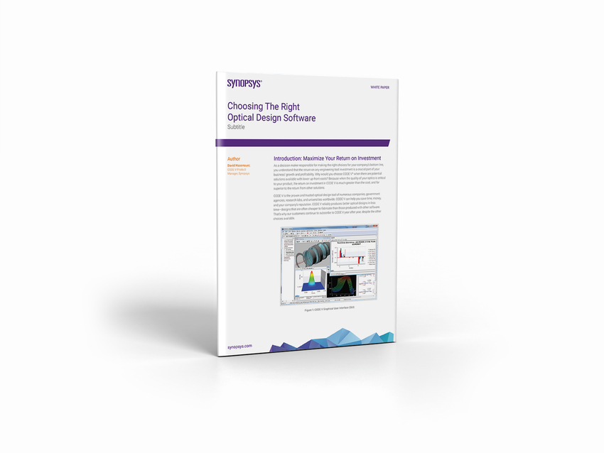 Learn More About CODE V | Synopsys