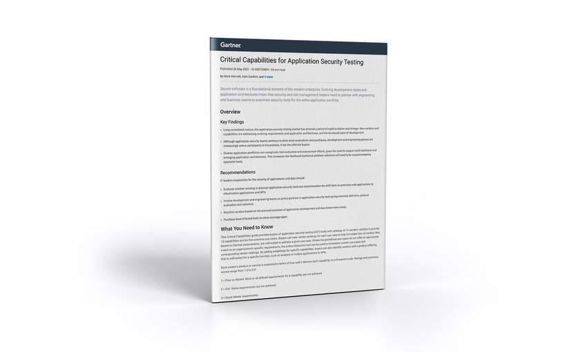 Critical Capabilities for Application Security Testing Cover | Synopsys