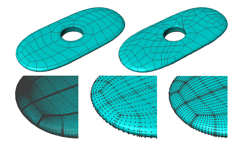 Patch fitting to a CT scanned bracket in Simpleware NURBS