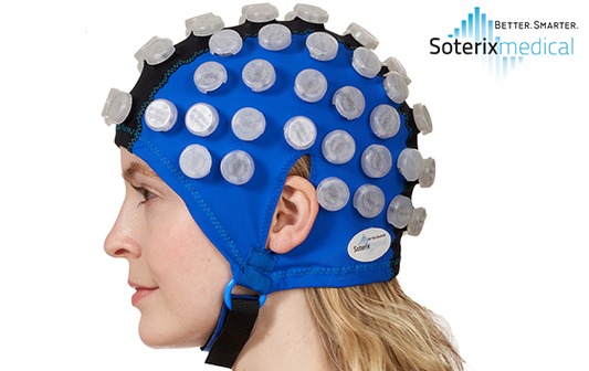 Soterix Medical High-Definition transcranial Direct Current Stimulation using arrays of electrodes on the scalp