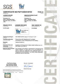 MetaWare EV ASIL Certification